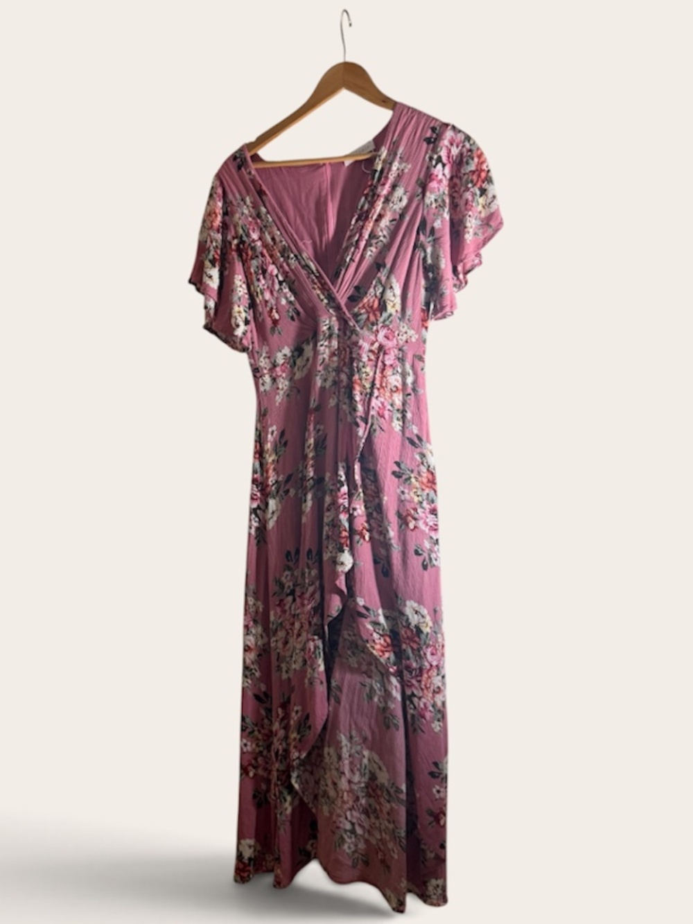 Pink floral dress size L